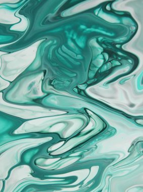 Arka plan için lekelenmiş mavi boyanın tam çerçeve görüntüsü