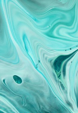 arka plan için bulaşmış turkuaz boya tam kare çekim