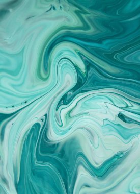 arka plan için bulaşmış turkuaz boya tam kare çekim