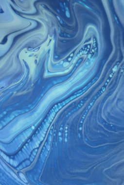 Arka plan için lekelenmiş mavi boyanın tam çerçeve görüntüsü