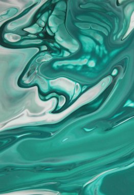 arka plan için bulaşmış turkuaz boya tam kare çekim