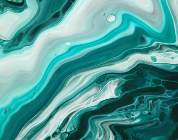 Full Frame Shot Smeared Turquoise Paint Background — Stock Photo, Image