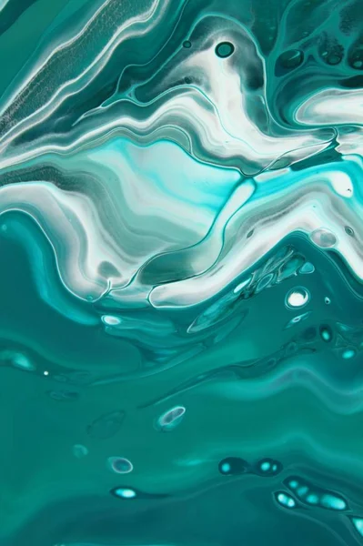 Full Frame Shot Smeared Turquoise Paint Background — Stock Photo, Image