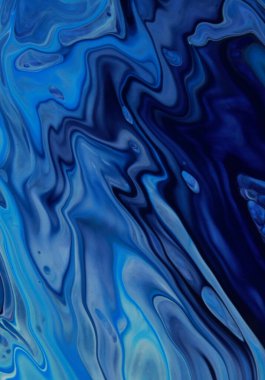 Arka plan için lekelenmiş mavi boyanın tam çerçeve görüntüsü