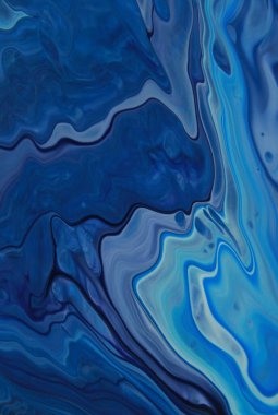 Arka plan için lekelenmiş mavi boyanın tam çerçeve görüntüsü