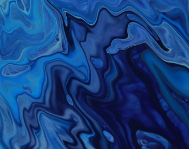 Arka plan için lekelenmiş mavi boyanın tam çerçeve görüntüsü