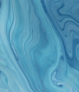 Arka plan için lekelenmiş mavi boyanın tam çerçeve görüntüsü