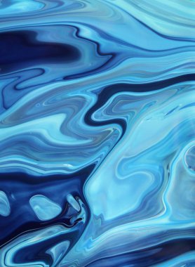 Arka plan için lekelenmiş mavi boyanın tam çerçeve görüntüsü