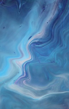 Arka plan için lekelenmiş mavi boyanın tam çerçeve görüntüsü