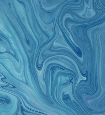 Arka plan için lekelenmiş mavi boyanın tam çerçeve görüntüsü