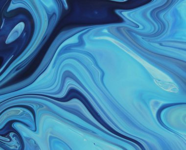 Arka plan için lekelenmiş mavi boyanın tam çerçeve görüntüsü