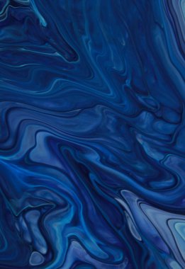 Arka plan için lekelenmiş mavi boyanın tam çerçeve görüntüsü