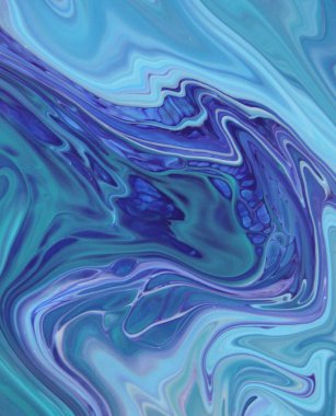 Arka plan için lekelenmiş mavi boyanın tam çerçeve görüntüsü