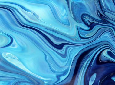 Arka plan için lekelenmiş mavi boyanın tam çerçeve görüntüsü