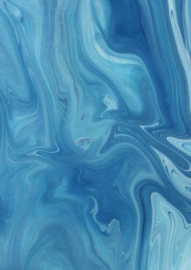 Arka plan için lekelenmiş mavi boyanın tam çerçeve görüntüsü