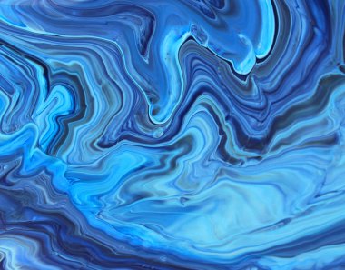 Arka plan için lekelenmiş mavi boyanın tam çerçeve görüntüsü