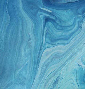 Arka plan için lekelenmiş mavi boyanın tam çerçeve görüntüsü