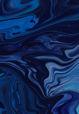 Arka plan için lekelenmiş mavi boyanın tam çerçeve görüntüsü