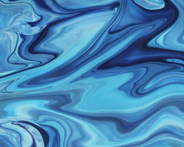 Arka plan için lekelenmiş mavi boyanın tam çerçeve görüntüsü