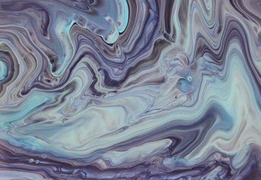 Arka plan için lekelenmiş mavi boyanın tam çerçeve görüntüsü