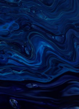 Arka plan için lekelenmiş mavi boyanın tam çerçeve görüntüsü