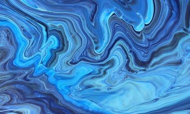 Arka plan için lekelenmiş mavi boyanın tam çerçeve görüntüsü