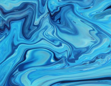 Arka plan için lekelenmiş mavi boyanın tam çerçeve görüntüsü