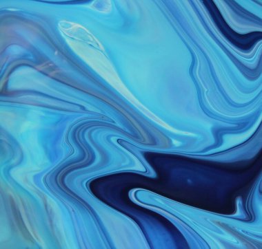 Arka plan için lekelenmiş mavi boyanın tam çerçeve görüntüsü