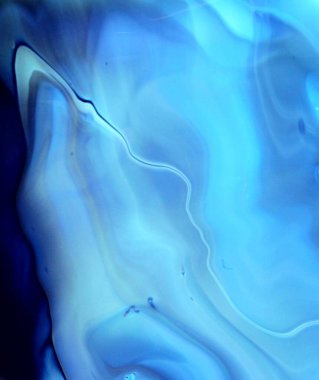 Arka plan için lekelenmiş mavi boyanın tam çerçeve görüntüsü