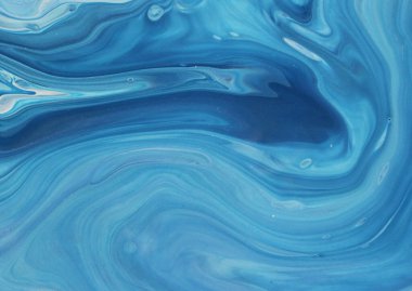 Arka plan için lekelenmiş mavi boyanın tam çerçeve görüntüsü