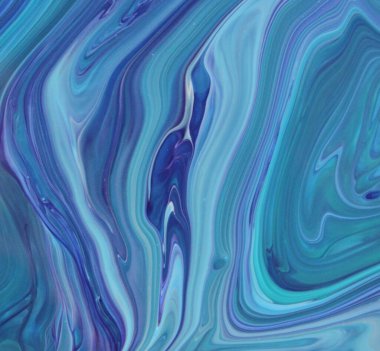 Arka plan için lekelenmiş mavi boyanın tam çerçeve görüntüsü