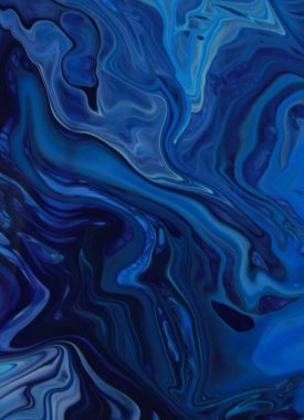 Arka plan için lekelenmiş mavi boyanın tam çerçeve görüntüsü