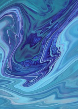 Arka plan için lekelenmiş mavi boyanın tam çerçeve görüntüsü