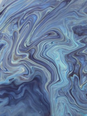 Arka plan için lekelenmiş mavi boyanın tam çerçeve görüntüsü