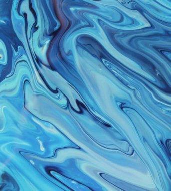 Arka plan için lekelenmiş mavi boyanın tam çerçeve görüntüsü