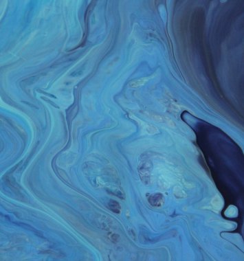 Arka plan için lekelenmiş mavi boyanın tam çerçeve görüntüsü