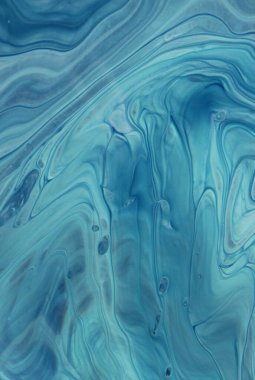 Arka plan için lekelenmiş mavi boyanın tam çerçeve görüntüsü