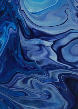 Arka plan için lekelenmiş mavi boyanın tam çerçeve görüntüsü