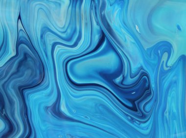 Arka plan için lekelenmiş mavi boyanın tam çerçeve görüntüsü