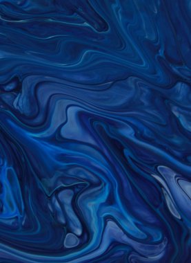 Arka plan için lekelenmiş mavi boyanın tam çerçeve görüntüsü