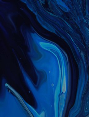 Arka plan için lekelenmiş mavi boyanın tam çerçeve görüntüsü