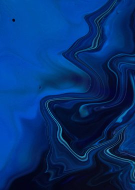 Arka plan için lekelenmiş mavi boyanın tam çerçeve görüntüsü