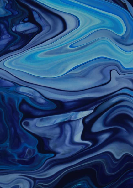 Повний Знімок Рамки Намальованої Синьої Фарби Фону — стокове фото