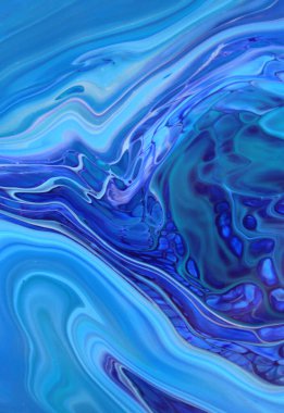 Arka plan için lekelenmiş mavi boyanın tam çerçeve görüntüsü