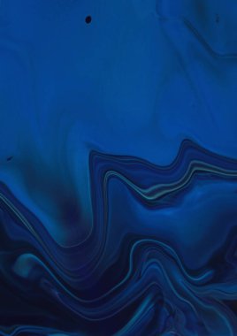 Arka plan için lekelenmiş mavi boyanın tam çerçeve görüntüsü