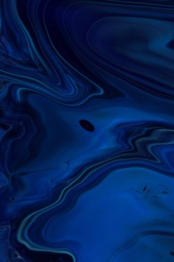 Arka plan için lekelenmiş mavi boyanın tam çerçeve görüntüsü