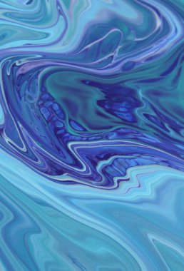 Arka plan için lekelenmiş mavi boyanın tam çerçeve görüntüsü