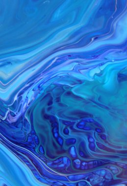 Arka plan için lekelenmiş mavi boyanın tam çerçeve görüntüsü