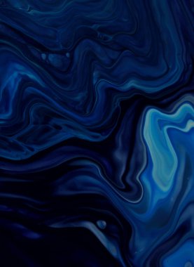 Arka plan için lekelenmiş mavi boyanın tam çerçeve görüntüsü