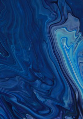 Arka plan için lekelenmiş mavi boyanın tam çerçeve görüntüsü